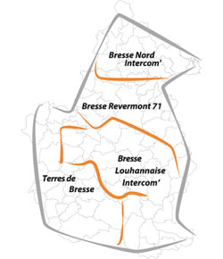Cartographie du Pays de Bresse bourguignonne